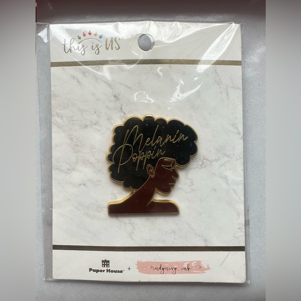 Melanin Poppin Enamel Pin